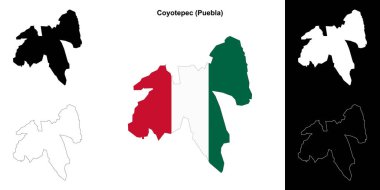 Coyotepec belediyesi (Puebla) ana hat haritası seti