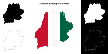 Cuetzalan del Progreso belediyesi (Puebla) ana hat haritası seti