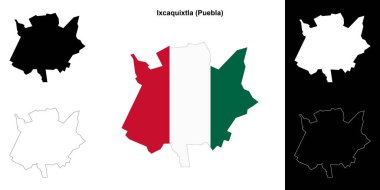 Ixcaquixtla belediyesi (Puebla) ana hat haritası seti