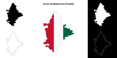 Izucar de Matamoros belediyesi (Puebla) ana hat haritası seti