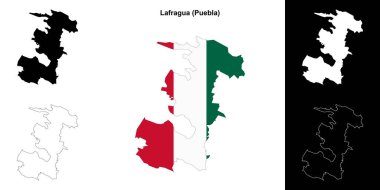 Lafragua belediyesi (Puebla) ana hat haritası seti