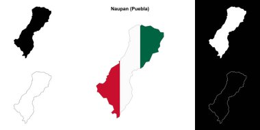 Naupan belediyesi (Puebla) ana hat haritası seti