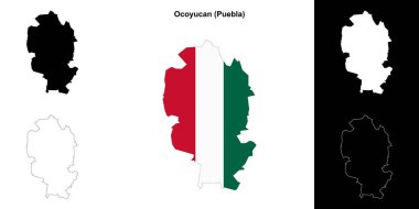 Ocoyucan belediyesi (Puebla) ana hat haritası seti