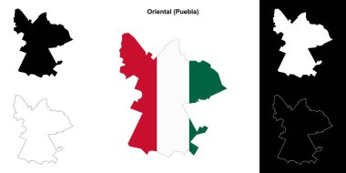 Doğu Belediyesi (Puebla) ana hat haritası seti