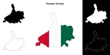 Pantepec belediyesi (Puebla) ana hat haritası seti