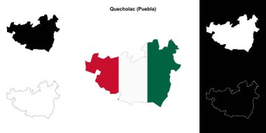 Quecholac belediyesi (Puebla) ana hat haritası seti