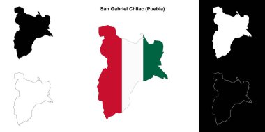 San Gabriel Chilac belediyesi (Puebla) ana hat haritası seti