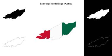 San Felipe Teotlalcingo belediyesi (Puebla) ana hat haritası seti