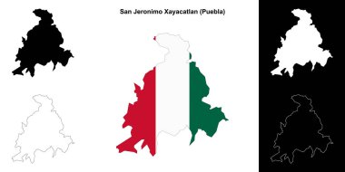 San Jeronimo Xayacatlan Belediyesi (Puebla) ana hat haritası
