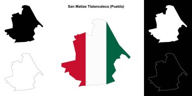 San Matias Tlalancaleca belediyesi (Puebla) ana hat haritası seti