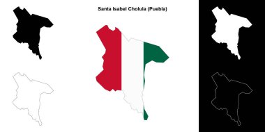 Santa Isabel Cholula belediyesi (Puebla) ana hat haritası seti