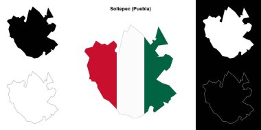 Soltepec belediyesi (Puebla) ana hat haritası seti