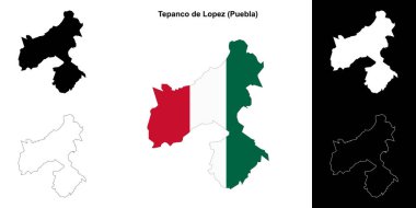Tepanco de Lopez belediyesi (Puebla) ana hat haritası seti