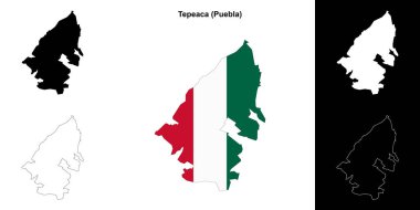 Tepeaca belediyesi (Puebla) ana hat haritası seti