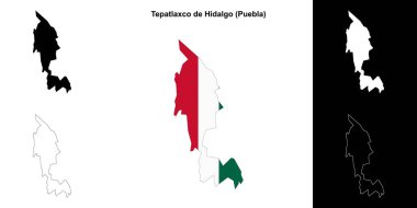 Tepatlaxco de Hidalgo belediyesi (Puebla) ana hat haritası seti