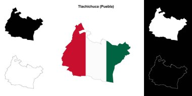 Tlachichuca belediyesi (Puebla) ana hat haritası seti