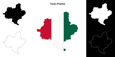 Tlaola belediyesi (Puebla) ana hat haritası seti