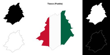 Tlaxco belediyesi (Puebla) ana hat haritası seti