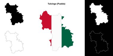 Tulcingo belediyesi (Puebla) ana hat haritası seti