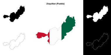 Zoquitlan belediyesi (Puebla) ana hat haritası seti