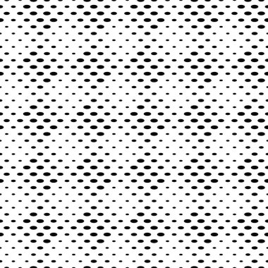 Geometrik dikişsiz elips desenli arkaplan - oval şekilli soyut monokrom vektör tasarımı