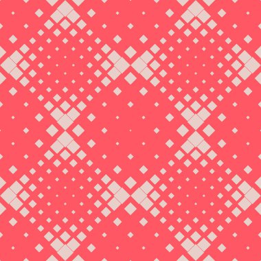 Yarım tonluk dikdörtgen geometrik kare desen tasarımı - köşegen kareli tekrarlayan soyut vektör arkaplanı