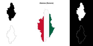 Alamos belediyesi (Sonora) ana hat haritası seti