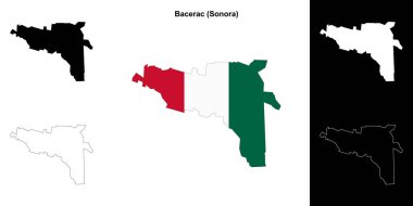 Bacerac belediyesi (Sonora) ana hat haritası seti