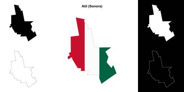 Atil belediyesi (Sonora) ana hat haritası seti