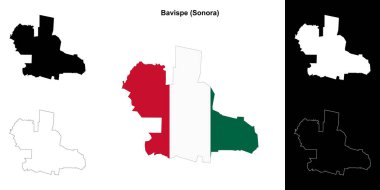 Bavispe belediyesi (Sonora) ana hat haritası seti