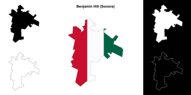 Benjamin Hill Belediyesi (Sonora) ana hat haritası seti