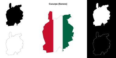 Cucurpe belediyesi (Sonora) ana hat haritası seti