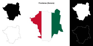 Fronteras belediyesi (Sonora) ana hat haritası seti