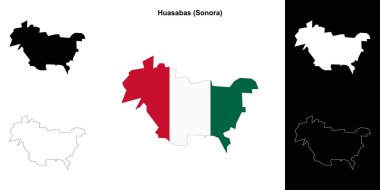Huasabas belediyesi (Sonora) ana hat haritası seti