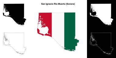 San Ignacio Rio Muerto belediyesi (Sonora) ana hat haritası seti