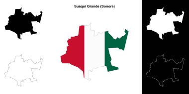 Suaqui Grande Belediyesi (Sonora) ana hat haritası seti