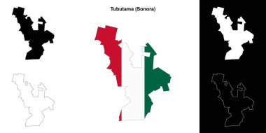 Tubutama Belediyesi (Sonora) ana hat haritası seti
