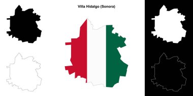 Villa Hidalgo belediyesi (Sonora) ana hat haritası seti