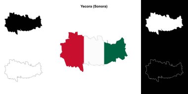 Yecora belediyesi (Sonora) ana hat haritası seti