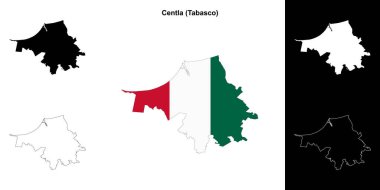 Centla belediyesi (Tabasco) ana hat haritası seti