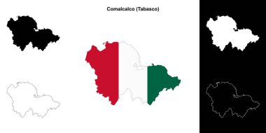 Comalcalco belediyesi (Tabasco) ana hat haritası seti