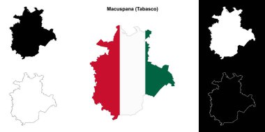 Macuspana belediyesi (Tabasco) ana hat haritası seti