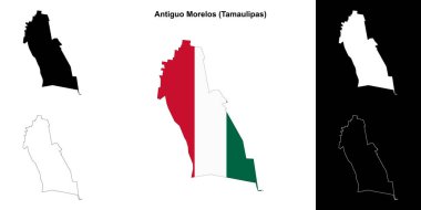 Antiguo Morelos belediyesi (Tamaulipas) ana hat haritası seti
