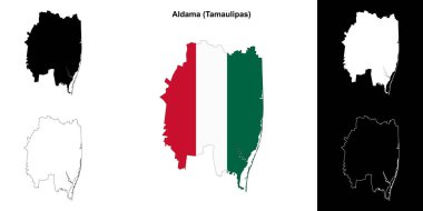 Aldama belediyesi (Tamaulipas) ana hat haritası seti