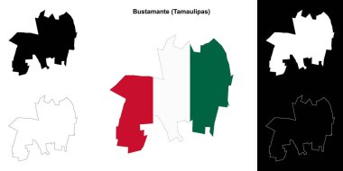 Bustamante belediyesi (Tamaulipas) ana hat haritası seti