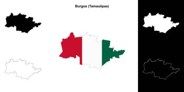 Burgos belediyesi (Tamaulipas) ana hat haritası seti