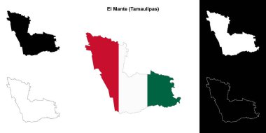 El Mante belediyesi (Tamaulipas) ana hat haritası seti