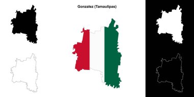 Gonzalez Belediyesi (Tamaulipas) ana hat haritası seti