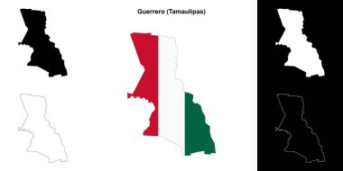 Guerrero Belediyesi (Tamaulipas) ana hat haritası seti