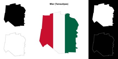 Mier belediyesi (Tamaulipas) ana hat haritası seti